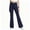 Navy, variant on BXJX Girls Leggings, Stretchable Casual High Waist Slim Fit Flare Pants for Kids Gray Size 7-8 T