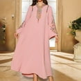 thumbnail image 4 of Elegant Women's Embroidered Pullover Dress Robe Long Sleeve Abaya for Daily Wear, 4 of 8