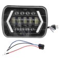 thumbnail image 1 of 300W 7in LED Car Headlight Aluminum Shell Square Front Lamp Fits for Jeep Wrangler, 1 of 5