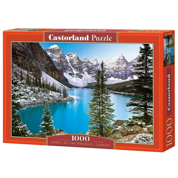 1000 Piece Jigsaw Puzzle, The Jewel of the Rockies, Canada, Idyllic Landscape, Mountains and Lake, Adult puzzle, Castorland C-102372-2