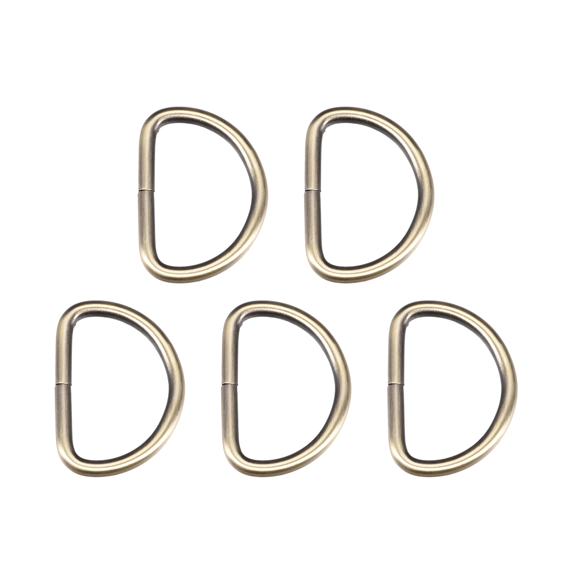 5 Pcs D Ring Buckle 1.6 Inch Metal Semi-Circular D-Ring Bronze Tone for ...