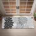 thumbnail image 2 of Black Floral and Petal Pattern Door Rugs,Washable Non Slip Door Mats Indoor,Decorative Door Mats,Entry Mat Indoor for Entrance,Bedroom,Kitchen,Bathroom,16"x47", 2 of 6