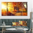 thumbnail image 1 of Autumnal Trees in Sunrays - Large Landscape Canvas Art Print, 1 of 3