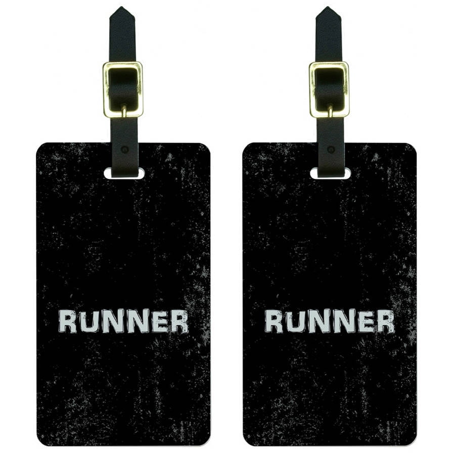 Graphics and More Runner Distressed Luggage Tags Suitcase CarryOn ID