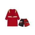 thumbnail image 4 of Fldy Tenues de Boxe pour Garçons, Ensemble Robe à Capuche en Satin Métallique et Shorts, Robe de Fête Déguisement B3 12, 4 of 5