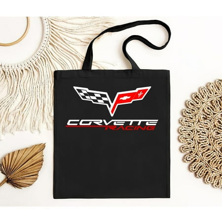 vintage Corvette Racing Car Automotive Men s Black Tote Bag S--TH4586