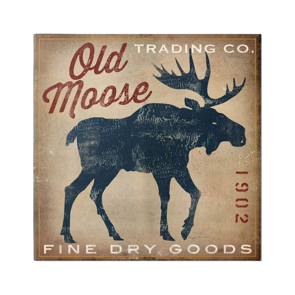 Stupell Industries Old Moose Trading Co. Graphic Art Gallery Wrapped Canvas Print Wall Art, Design by Ryan Fowler