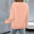 thumbnail image 5 of Basic Sweatshirts for Women 2025 Fall Winter Long Sleeve Crewneck Plain Athletic Sweatshirt Pullover Tops, 5 of 6