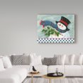 thumbnail image 3 of Trademark Fine Art 'Snowman With Holly' Canvas Art by Beverly Johnston, 3 of 3