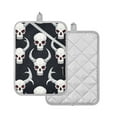 thumbnail image 2 of ALAZA Abstract Skeleton Skull Pot Holders Set of 2 Heat Resistant Kitchen Oven Mitts, 2 of 7