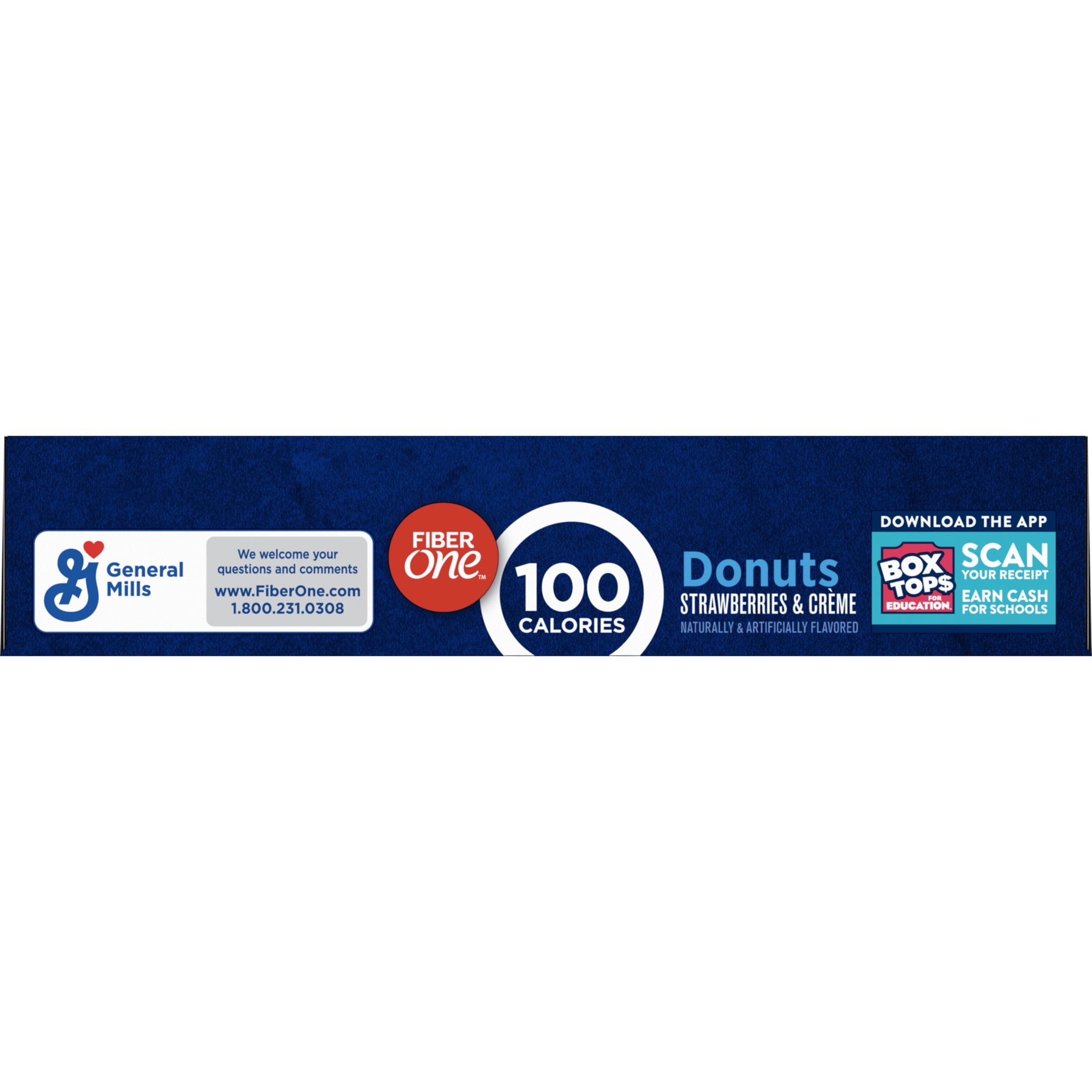 (4 pack) Fiber One 100 Calorie Donuts, Strawberries and Creme, 3g Sugar, 4 Count, 3.28 oz