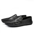 thumbnail image 4 of Men's Casual Loafers Slip On Leather Shoes Comfortable Lightweight Driving Shoes Male Moccasins Classic Penny Loafer Flats Boat Shoes Outdoor Walking Shoes, 4 of 16