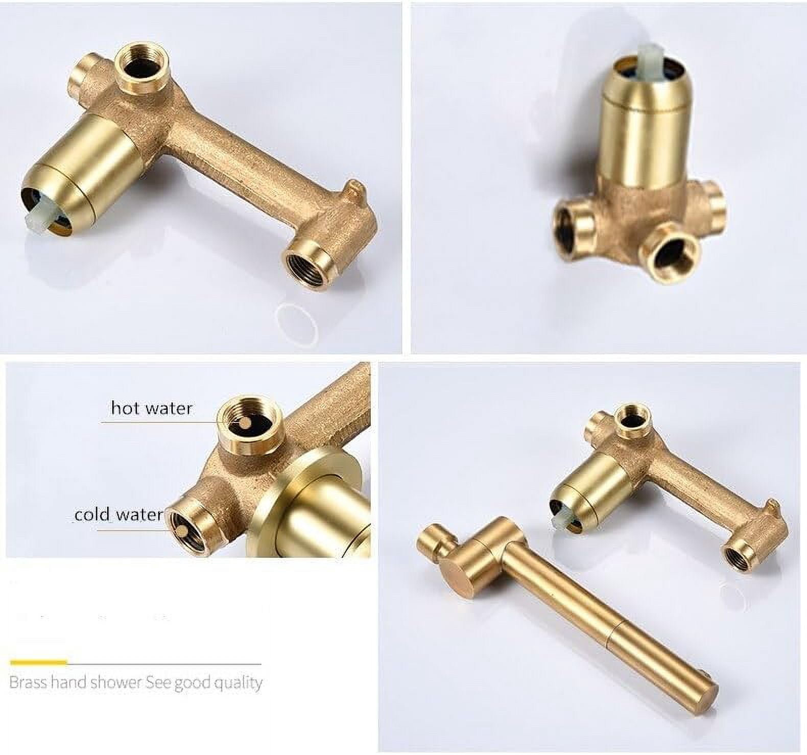 Basin Faucet Bathroom Single Lever Wall Mounted Sink Faucet Crane Rotation Brass Sink Faucet Hot and Cold Brush Gold