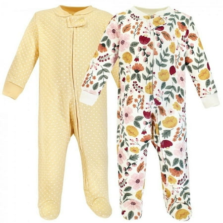 UPC: 0660168189971 | Hudson Baby Infant Girl Premium Quilted Zipper Sleep and Play Fall Botanical 6-9 Months