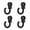 Black, variant on BIMZUC 4Pcs Compound Bow String Stabilizer Vibration Damper Shock Absorber Flexible Rubber Silencer for Archery Hunting Target Practice, Black (1.3 inches / 3.2 cm)