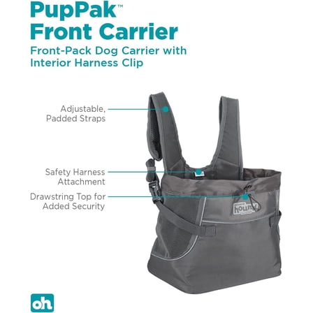 PupPak Front Carrier - Medium Grey