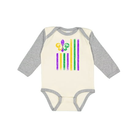 

Inktastic Mardi Gras Flag 2 Gift Baby Boy or Baby Girl Long Sleeve Bodysuit