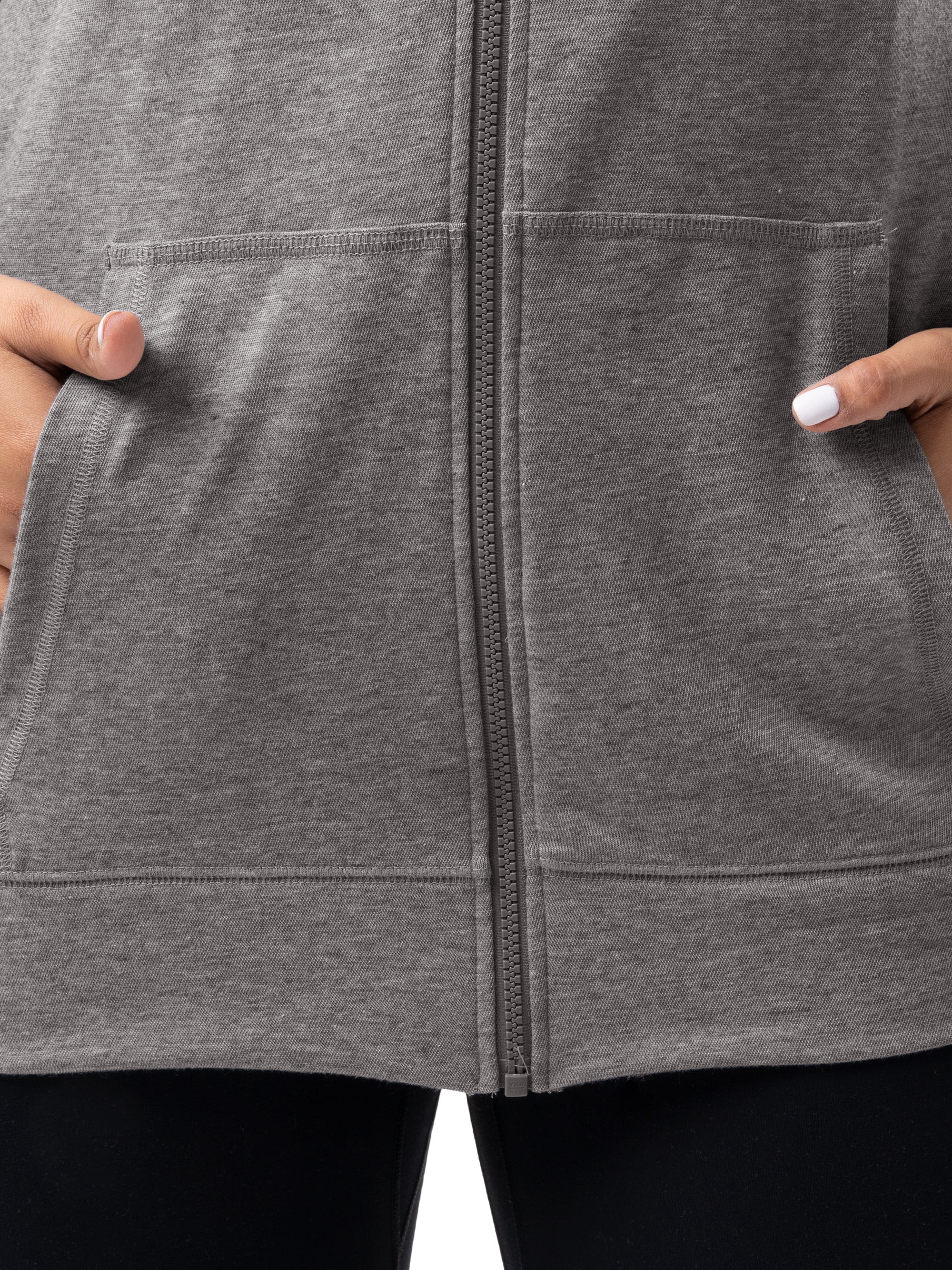 Athletic Works Women's Plus Lightweight Zip-Up Hoodie Jacket, Size 1X-5X