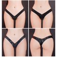thumbnail image 2 of Lefu Culottes Léopard pour Femmes String Sexy Imprimé Serpent Huile Brillant String Sexy, 2 of 5