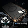 thumbnail image 5 of ELEHOLD Case for iPhone 12 Pro / 12 6.1", Shockproof Magnetic Matte Case with Wireless Charging Support,Black, 5 of 6