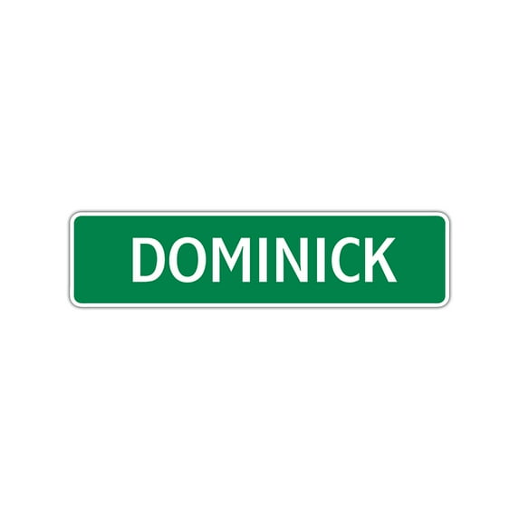 Dominick Boys Children Name Letter Printed Label Indoor Outdoor Novelty Wall Plaque Decoration Aluminum Sign 4"x18"