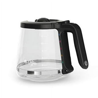 ALLCUP 12-CUP Glass Replacement Coffee Carafe Compatible with Mr. Coffee,  Black & Decker, Cuisinart and More, Black Close Handle 