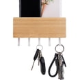 thumbnail image 2 of Stainless Steel Adhesive Key Holder, Decorative Wall Organizer Rack with 5 Hooks for Entryway, Compact Size Letter and Key Storage, Durable Construction for Multi-functional, 2 of 6