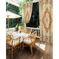 thumbnail image 5 of nqOlkjepod Outdoor Curtains for Patio Waterproof, Orange Boho Outdoor Privacy Panels Grommet, Ethnic Geometric Southwestern Vintage Blackout Outside Curtains for Porch/Cabana 54"x108", 2 Panels, 5 of 8