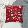 thumbnail image 2 of ARISTURING  Valentine's Day Pillow Covers, White Hearts Red Throw Pillows Outdoor Valentine's Day Decor Cushion Case Decorations for Home Couch Sofa, 2 of 5