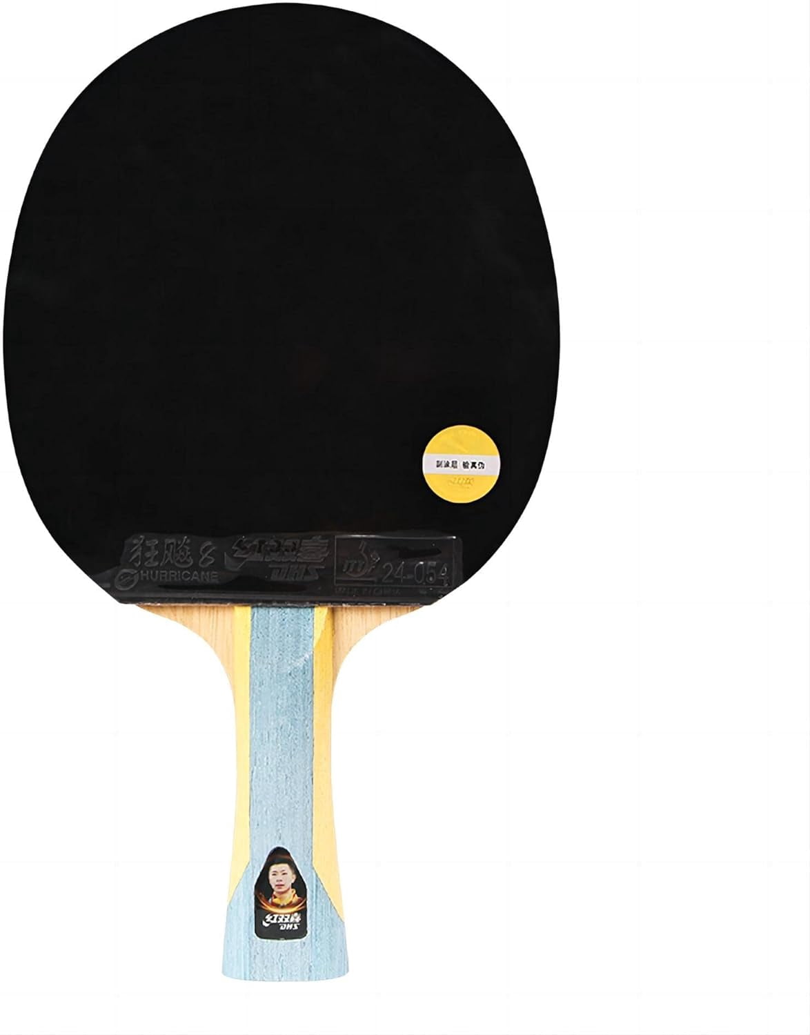 DHS Ping Pong Paddles Professional Table Tennis Racket with Hurricane Rubber Carrying Case - ITTF Approved Rubber for Tournament Play