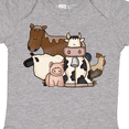 thumbnail image 4 of Inktastic Cute Horse, Sheep, Cow, Pig, and Rooster Farm Animals Boys or Girls Baby Bodysuit, 4 of 5
