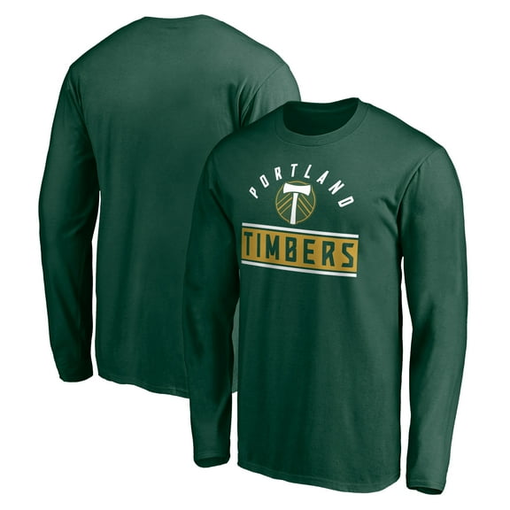 Men's Forest Green Portland Timbers Team Arch Knockout Long Sleeve T-Shirt