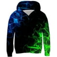 thumbnail image 1 of 2025 4-14 Ans Garçons Sweat à Capuche Manches Longues Motif T-Shirt Imprimé Col Rond Sweat à Capuche Vert, 1 of 3