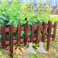thumbnail image 2 of OUNONA  2 Pcs Wood Fence Stand Picket Support Feet Small Garden White, 2 of 7