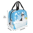 thumbnail image 2 of KLL Collie in Bathtub Print Insulated Lunch Bag Women, Reusable Cute Tote Lunch Box for Adult & Men, Leakproof Cooler Lunch Bags for Work Office Travel Picnic, 2 of 5
