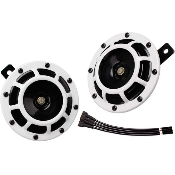 FARBIN Car Horn 12V Super Tone Horn High Tone/Low Tone Twin Horn Kit Loud Horn for Car Motorcycle Truck (white)
