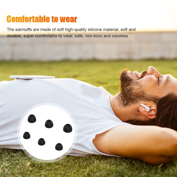 Consejos Para Los Oídos Almohadillas de silicona para auriculares Samsung Galaxy Buds 2 Wireless Earplug Caps (Negro)