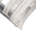 thumbnail image 2 of Torino Madrid Cowhide Pillow Set Silver Black 18x18 2-Pack Decorative Accent, 2 of 5
