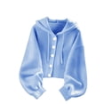 thumbnail image 2 of Lenago Hooded Cardigan Sweaters for Women Fashion Long Sleeve Button Down Knit Sweater Coat Outwear with Pockets S-XL, 2 of 6
