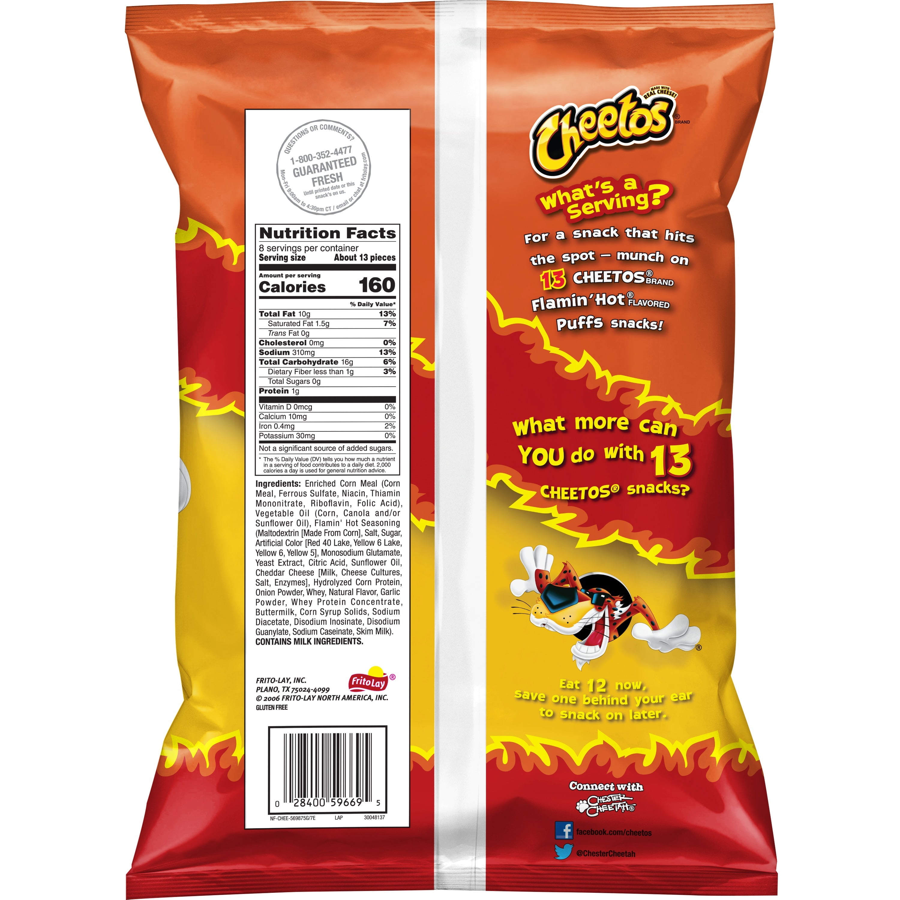 Flamin Hot Cheetos Puffs Nutrition Facts Bios Pics
