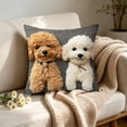 thumbnail image 4 of Tuvgenk 18x18in Throw Pillow Covers Multicolor Decorative Pillow Covers Dog Animal Sofa Farmhouse Square Washable, 4 of 6