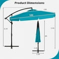 thumbnail image 4 of 10FT Cantilever Patio Umbrella with Cover, Crank Tilt Offset Hanging Umbrella, Sun Shade with Air Vent & Ruffled Edge for Garden, Pool, Deck, 4 of 10