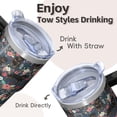 thumbnail image 4 of 20OZ Dog Paw Print Tumbler with Handle Straw and Lid Insulated Travel Coffee Cup Cute Drinkware for Women Friends Great Holiday Birthday Presents Durable and Suitable for Hot and Cold Beverages, 4 of 6