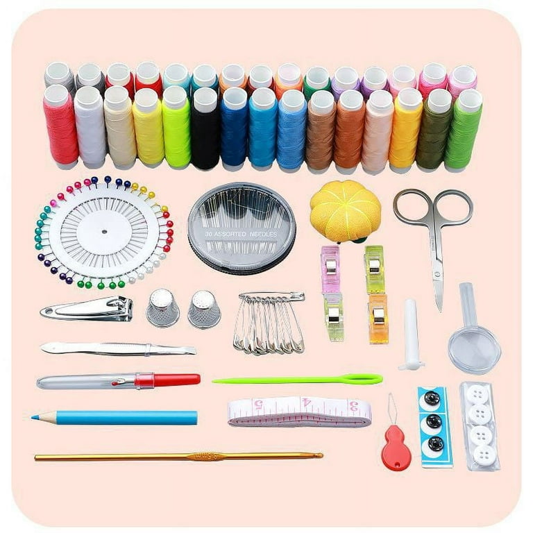 TSV Sewing Kit, 126pcs Needle and Thread Kit w/Multiple Color, Basic  Emergency Sewing Repair Kit for Home, Travel 