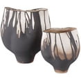 thumbnail image 4 of Currey And Company 1200-0873 Inoue 8" Wide Porcelain Vase - Black / Off White, 4 of 7