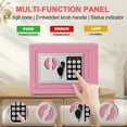 thumbnail image 4 of TNTANTS Electronic Digital Safe Box, 0.25 Cubic Feet Home Security Box for Office Hotel Business, Lock Box with Key Keypad for Cash Jewelry Pink, 4 of 10