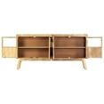 thumbnail image 4 of vidaXL Sideboard Brown and Black 160x30x80 cm Solid Rough Mango Wood, 4 of 11