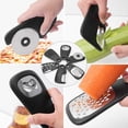thumbnail image 1 of Stackable Kitchen Gadgets 6 Piece Melon Grater Herb Cutter Garlic Grater Can Opener Cheese Grater Pizza Cutter, 1 of 9