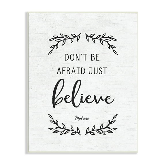 Stupell Industries Encouraging Scripture Verse Quote Casual Leaf Sprigs Graphic Art Unframed Art Print Wall Art, Design by Lettered and Lined