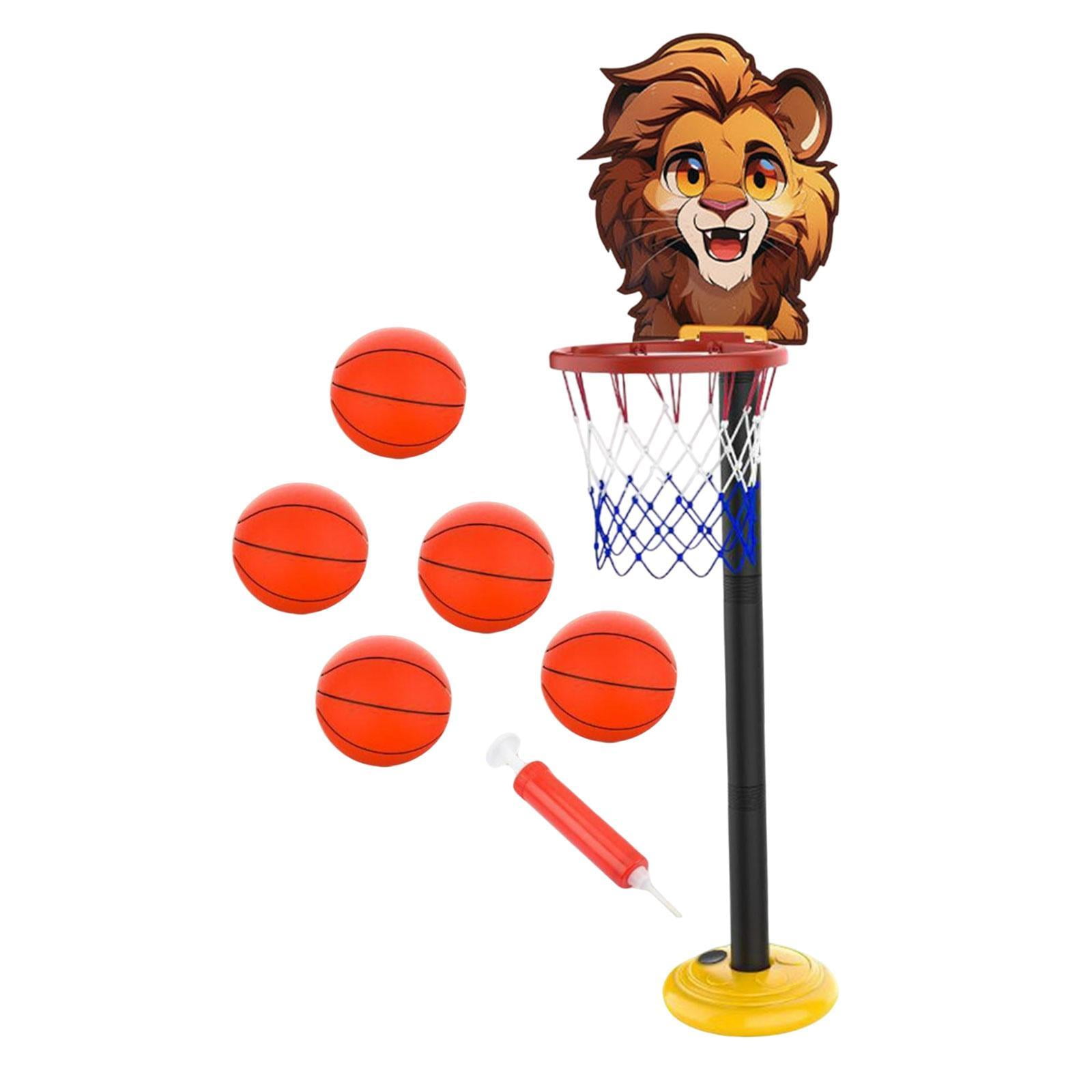 harayaa Basketball Hoop Set for Kids Basketball Stand Basket Supplies Basketball Net for Brown